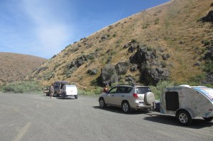 Gary points out deer paths on our way to one of the largest dredges in the area