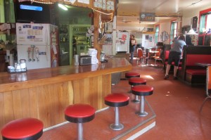 Inside the café in Mitchell 