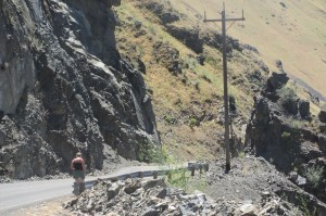 Carrie walking down for a better view