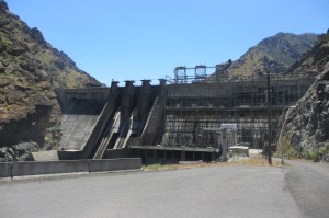 We drove across the top, on the other side was one hell of a stairwell to the river