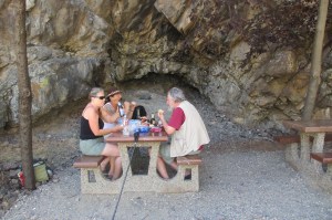Hiding from the heat we found a little cave